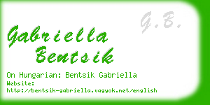 gabriella bentsik business card